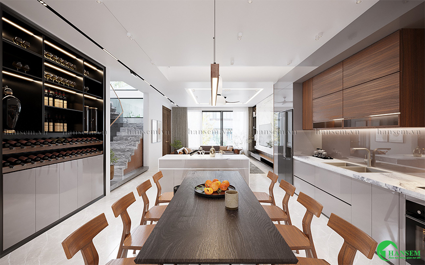 thiết kế nội thất tủ rượu
