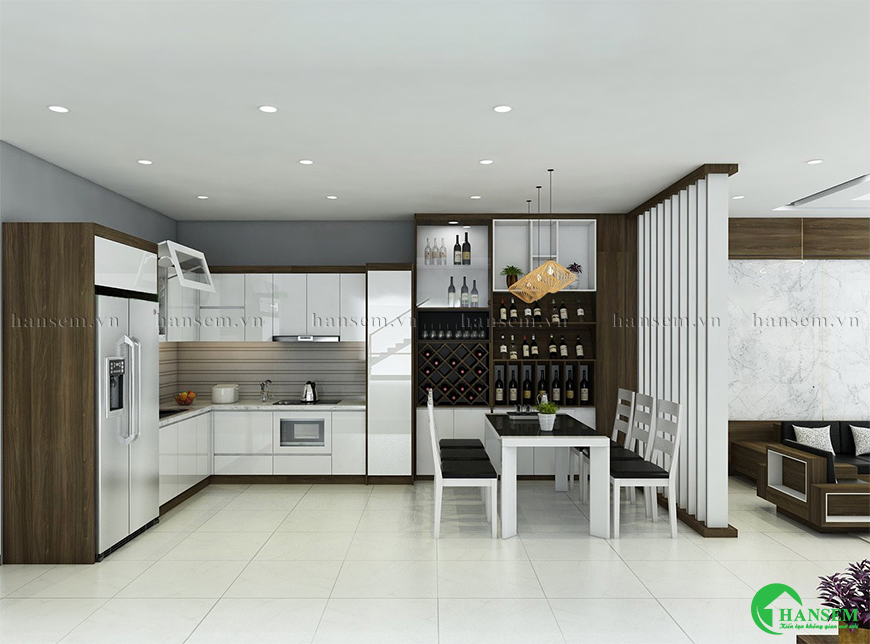 Tủ âm tường giao thoa nét sang trọng quý phái