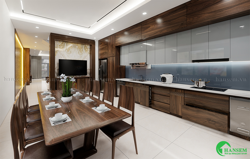 Ghế bàn ăn gỗ óc chó ấn tưởng bởi sắc nâu đặc trưng cùng hệ vân gỗ tự nhiên với bề mặt xử lý chỉn chu