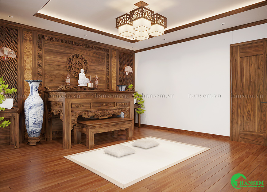 thiết kế thi công nội thất phòng thờ tại nghệ an